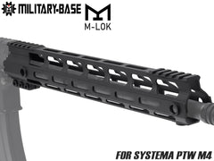 MILITARY BASE Mスタイル M-LOK ウルトラライトレール for PTW [サイズ：4inch / 7inch / 9inch / 10inch / 12inch / 13.5inch / 15inch]