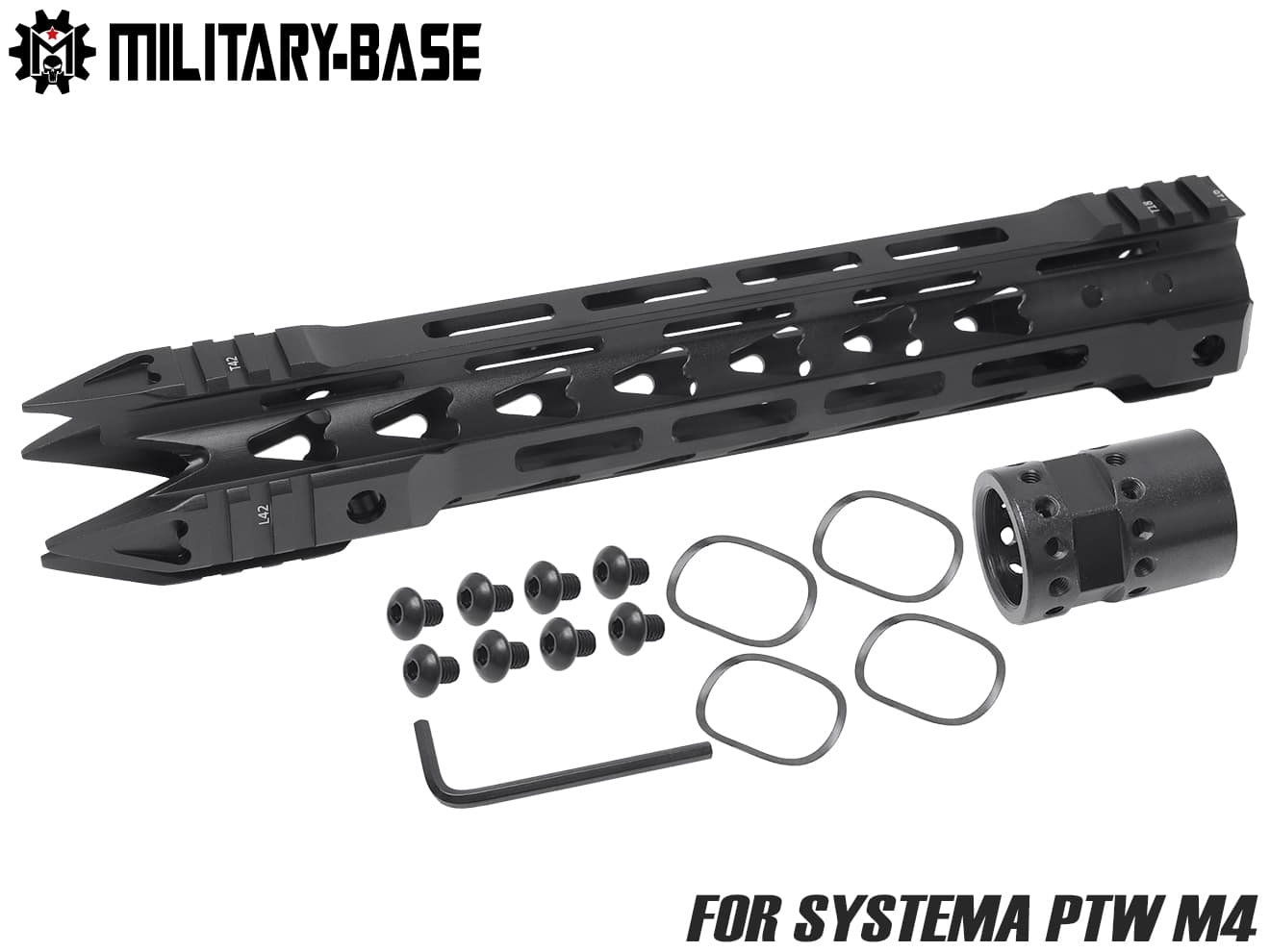 MILITARY BASE Sスタイル ジャベリン M-LOK レール for PTW [サイズ：7inch / 9inch / 12inch / 15inch]