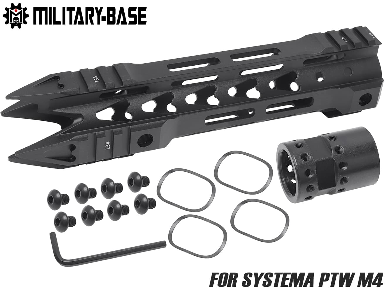 MILITARY BASE Sスタイル ジャベリン M-LOK レール for PTW [サイズ：7inch / 9inch / 12inch / 15inch]