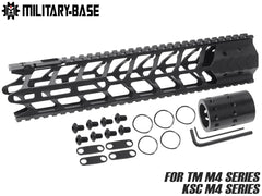 MILITARY BASE LTスタイル M-LOK フィッシュボーンレール w /  IFS for マルイ / KSC M4シリーズ [サイズ：7inch / 9inch / 12inch]