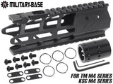 MILITARY BASE LTスタイル M-LOK フィッシュボーンレール w /  IFS for マルイ / KSC M4シリーズ [サイズ：7inch / 9inch / 12inch]