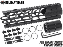 MILITARY BASE LTスタイル M-LOK フィッシュボーンレール w /  IFS for マルイ / KSC M4シリーズ [サイズ：7inch / 9inch / 12inch]