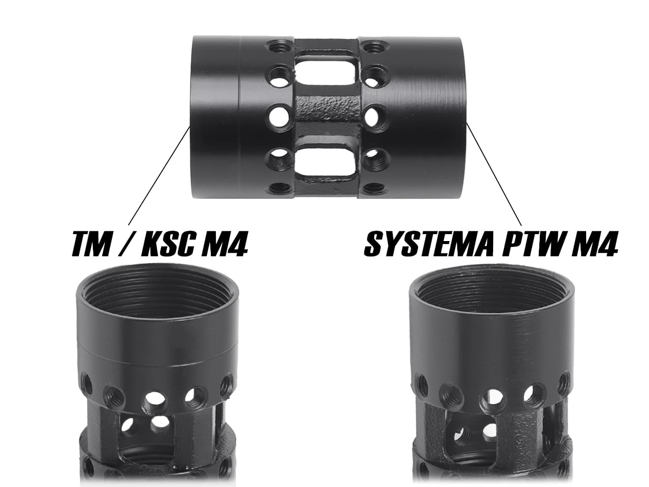 MILITARY BASE NSRタイプ Keymod レール for マルイ / KSC / PTW M4シリーズ [サイズ：7inch / 9inch / 10inch / 12inch / 13.5inch / 15inch]