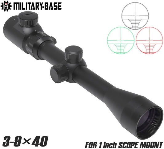 MILITARY BASE 3-9×40MDRF+EG イルミネーション ライフルスコープ 1インチボディ