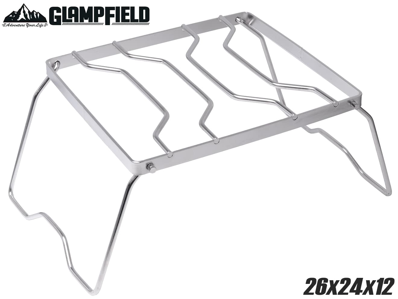 GLAMPFIELD ステンレス クッカースタンド ハイタイプ [タイプ：ハイタイプ / ロータイプ]