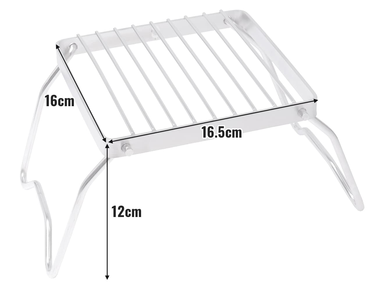 GLAMPFIELD ステンレス クッカースタンド  [サイズ：440mm / 345mm / 165mm]