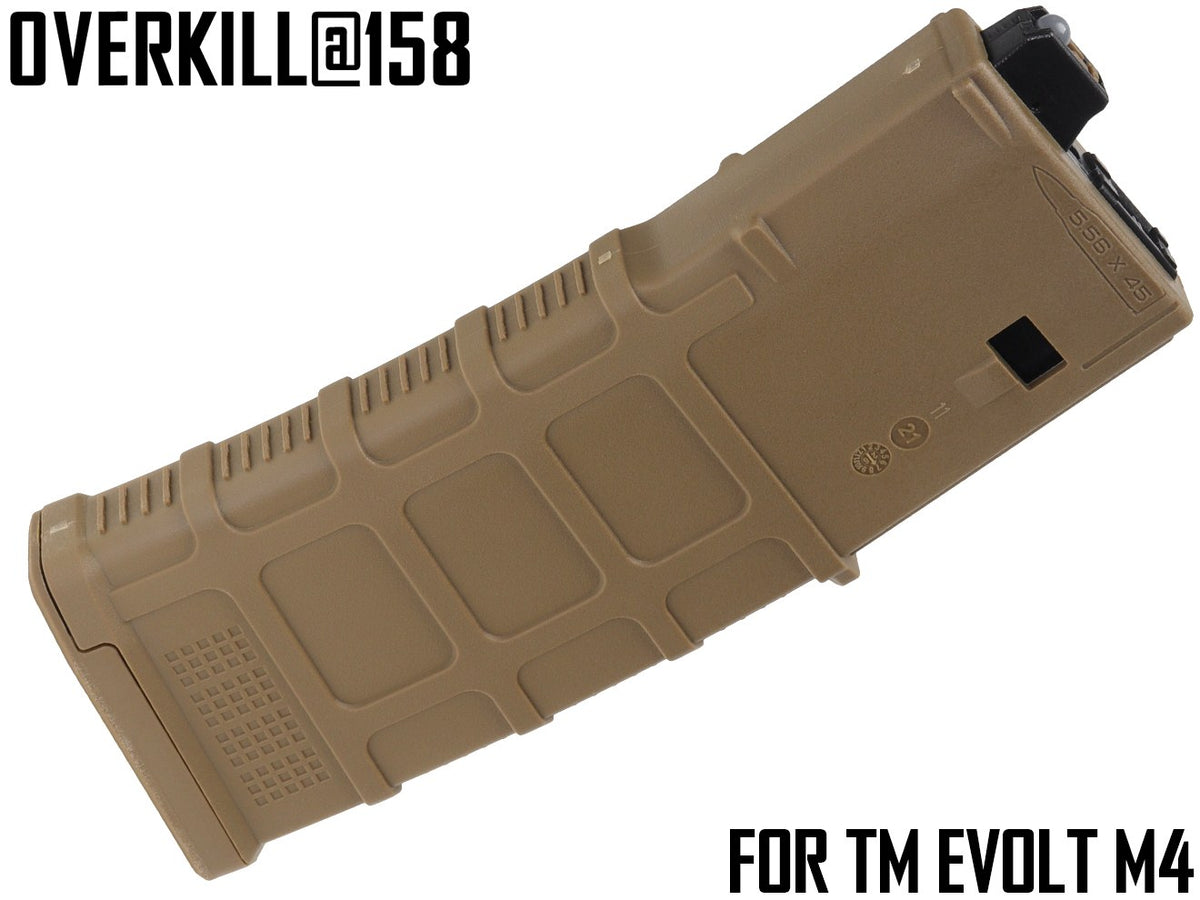 OVERKILL マグプルタイプ ポリマーマガジン [東京マルイ EVOLT M4用] [カラー：BK / TAN]