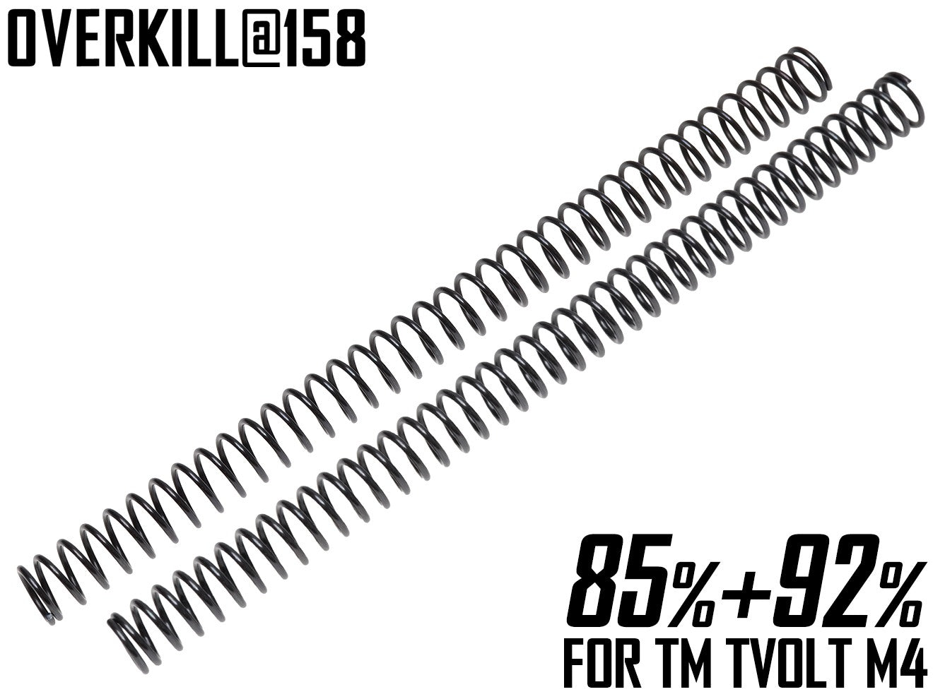 OVERKILL チューニング ピストンスプリング[東京マルイ EVOLT M4用] [レート：85％ / 92％ / 108％ / 115％ / Downレート2種 / Uｐレート2種 / 4レート+ライトトリガーSP]