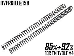 OVERKILL チューニング ピストンスプリング[東京マルイ EVOLT M4用] [レート：85％ / 92％ / 108％ / 115％ / Downレート2種 / Uｐレート2種 / 4レート+ライトトリガーSP]