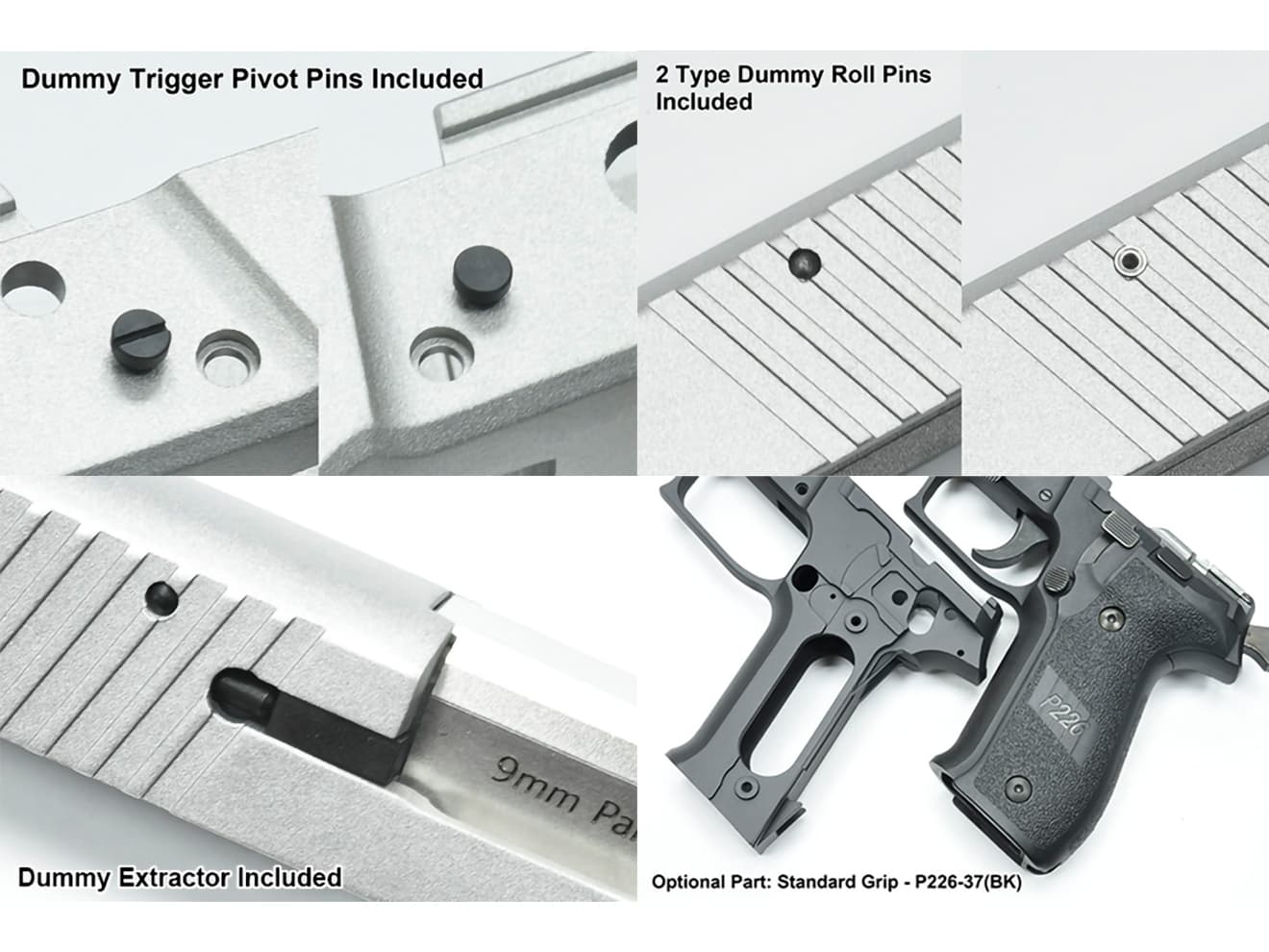 GUARDER ガーダー P226 RAIL アルミスライド＆フレームKIT 東京マルイ GBB P226用 [カラー：ブラック / シルバー]