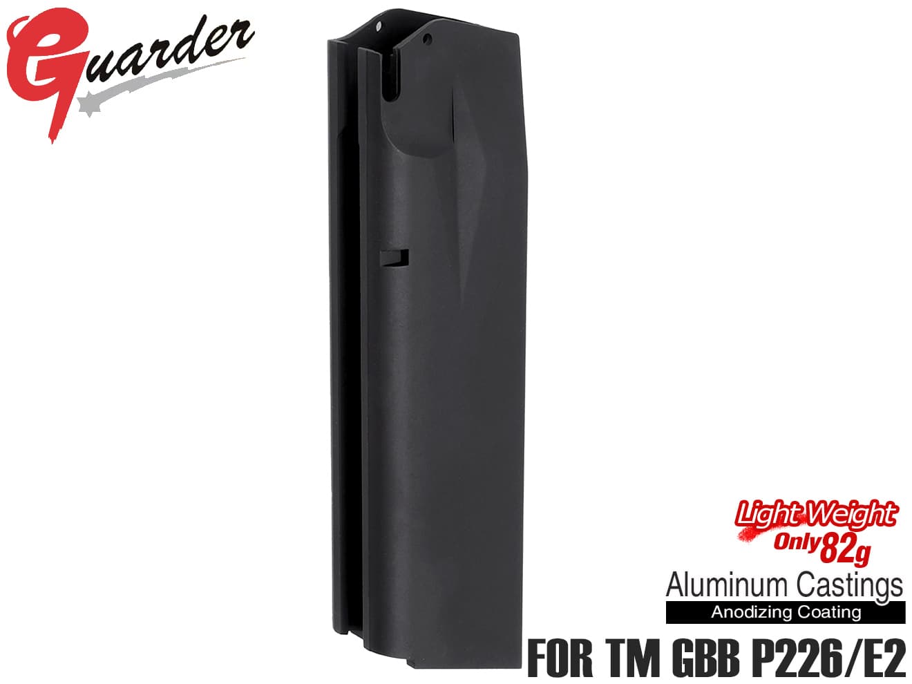 P226-75(BK)　GUARDER ライトウェイト アルミマガジンCOMP 25発 ノーマーキング for マルイ P226/E2シリーズ
