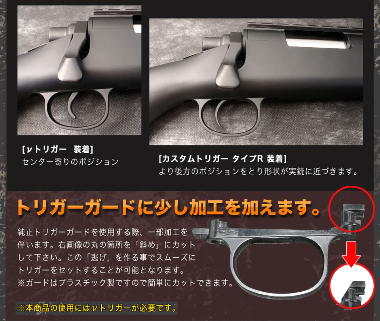 PDI νトリガー専用 カスタムトリガー タイプB 東京マルイ VSR-10用