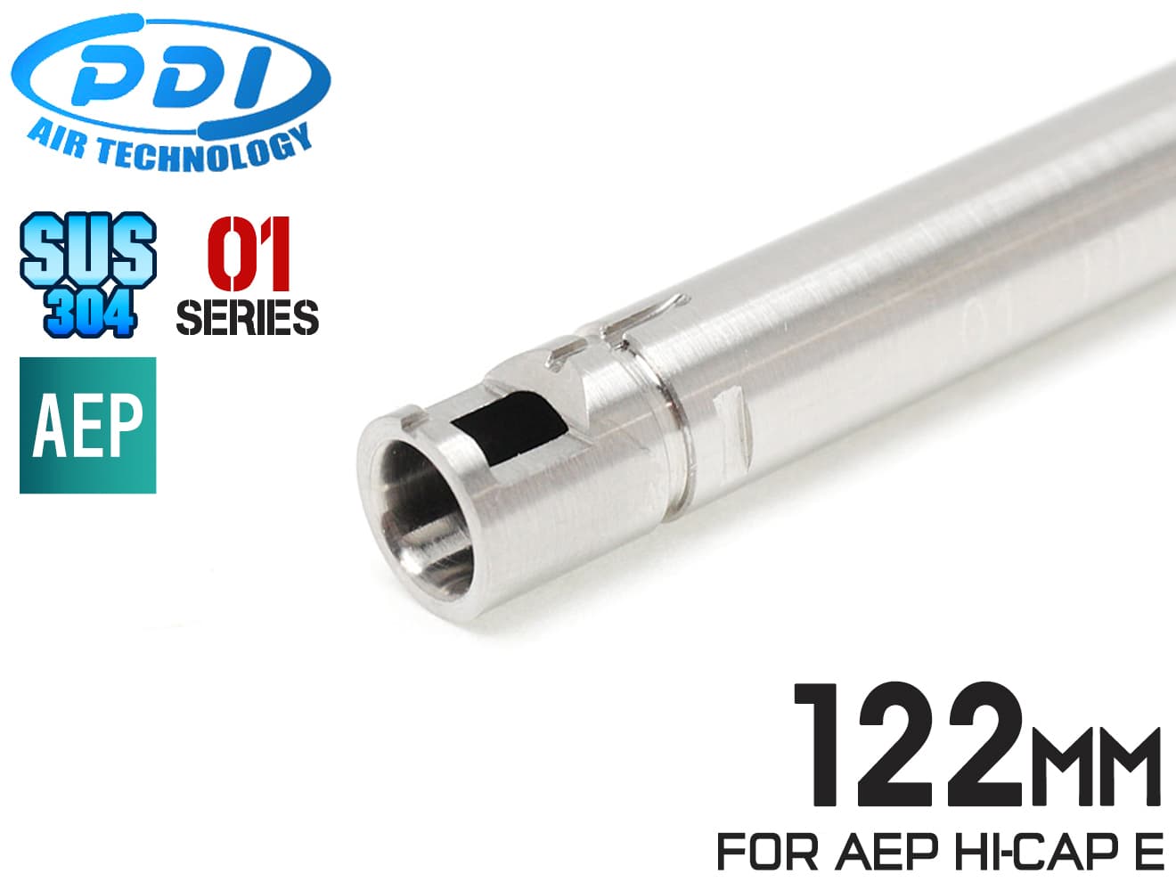 PDI 01シリーズ AEP 特殊形状 超精密 ステンレスインナーバレル(6.01±0.002)  [長さ：112mm / 115mm / 122mm]