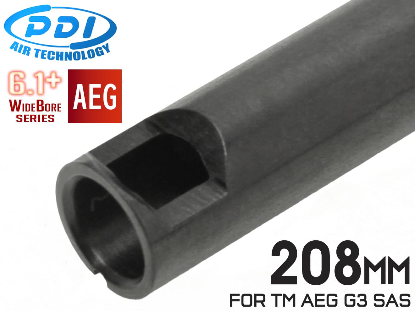 PDI WIDEBOREシリーズ 6.1+ AEG ルーズ インナーバレル(6.1±0.007mm)  [長さ：187mm / 208mm / 229mm / 247mm / 275mm / 303mm / 375mm]