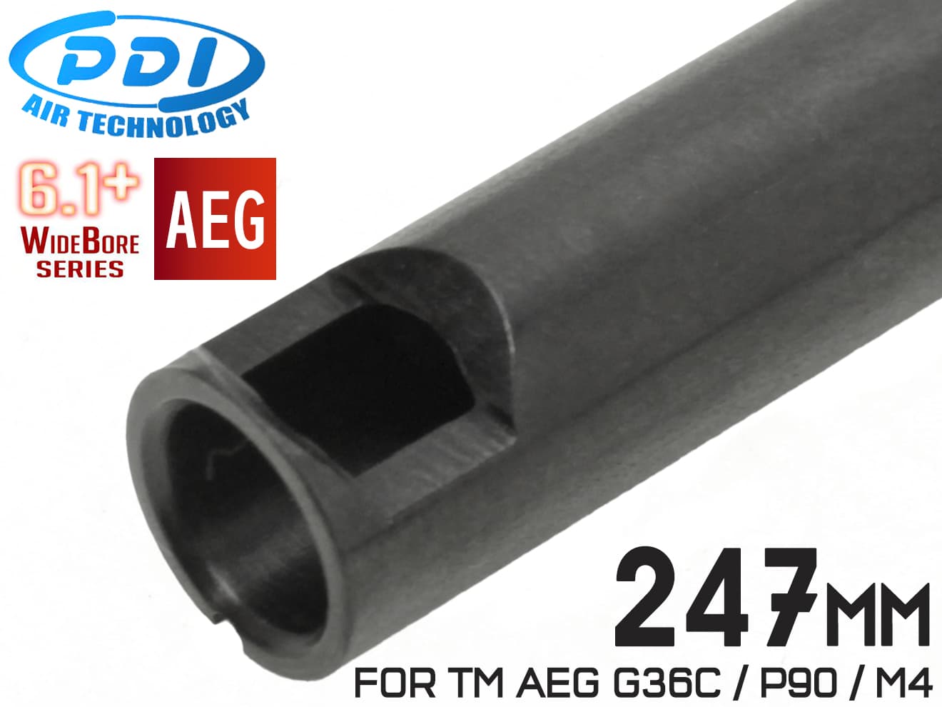 PDI WIDEBOREシリーズ 6.1+ AEG ルーズ インナーバレル(6.1±0.007mm)  [長さ：187mm / 208mm / 229mm / 247mm / 275mm / 303mm / 375mm]