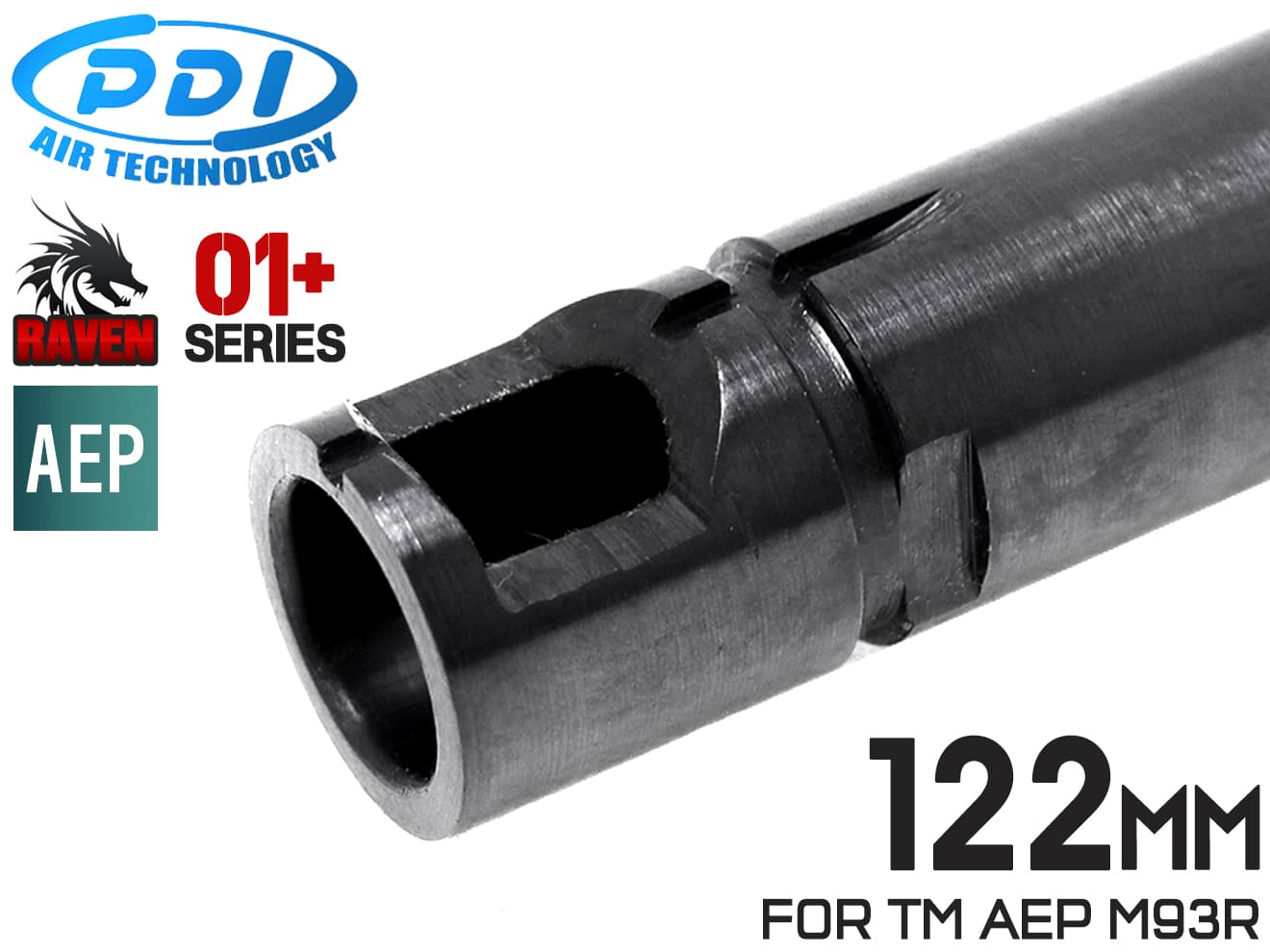 PDI RAVENシリーズ 01+ AEP 精密インナーバレル(6.01±0.007)  [長さ：110mm / 112mm / 122mm / 127mm / 182mm / 242mm]