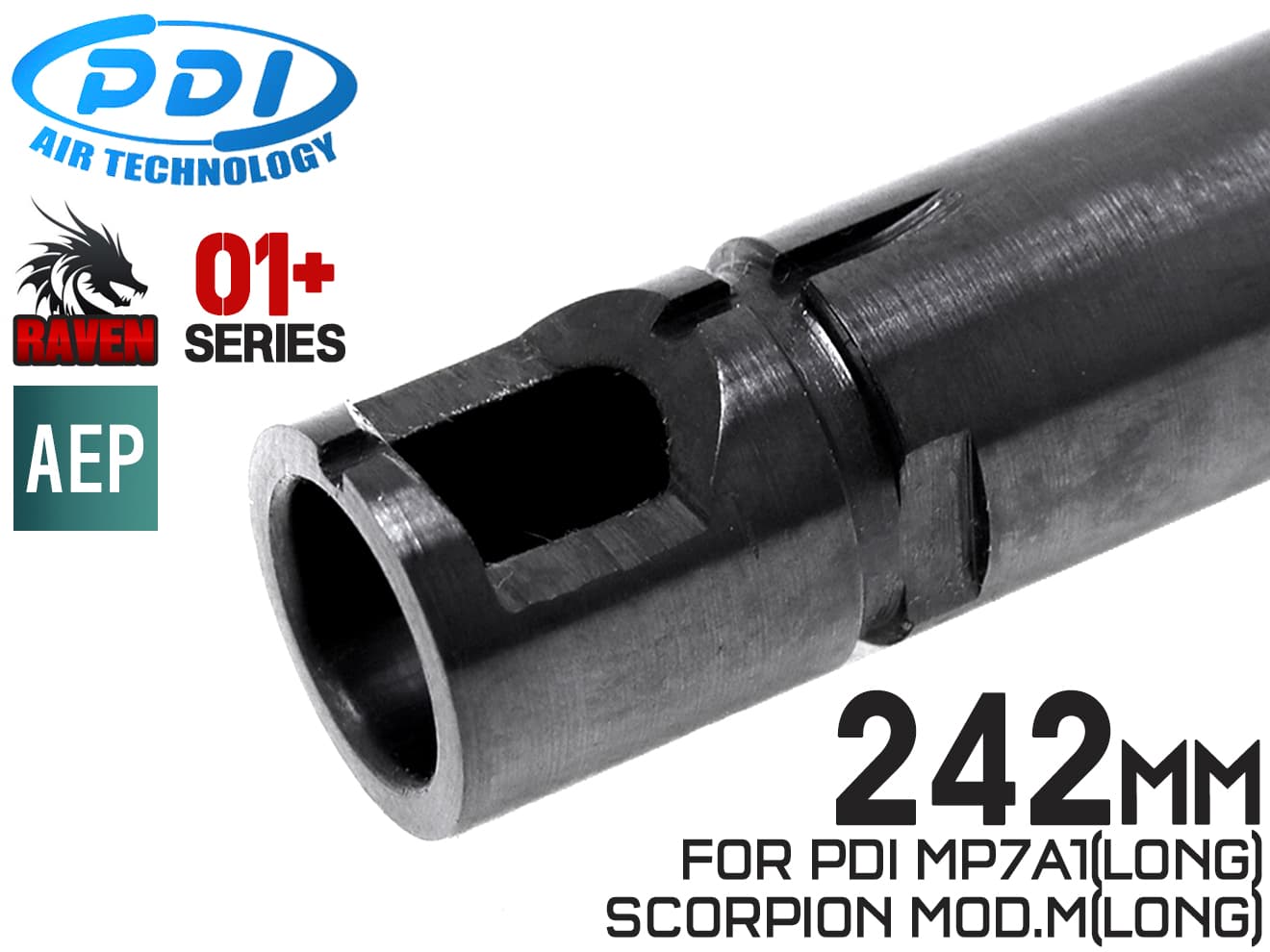 PDI RAVENシリーズ 01+ AEP 精密インナーバレル(6.01±0.007)  [長さ：110mm / 112mm / 122mm / 127mm / 182mm / 242mm]