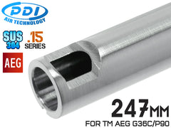 PDI .15シリーズ AEG 超精密 ステンレスインナーバレル(6.15±0.002) [長さ： 141mm /  187mm / 208mm / 229mm / 247mm / 275mm / 303mm ]