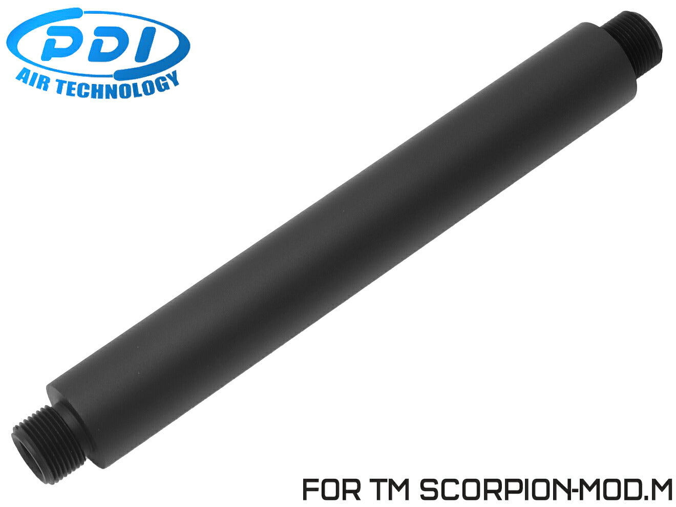 PDI アルミCNC ロングアウターバレル 東京マルイ SCORPION MOD.M [デザイン：トルネード / ノーマル / ディンプル]