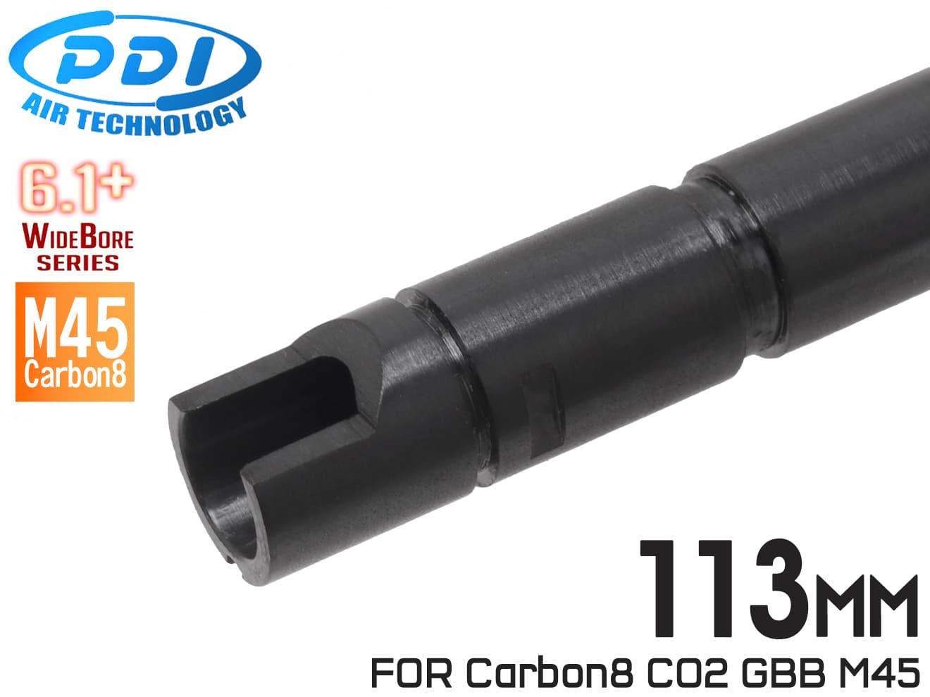 PDI WIDEBORE 6.1+ Carbon8 CZ75/M45 精密 ステンレスインナーバレル(6.15±0.007) [長さ：103mm / 113mm]【レターパック可】