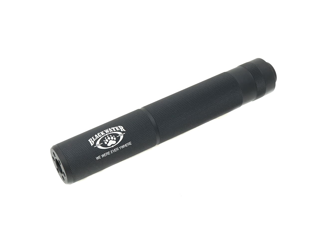 PPS アルミサイレンサーKnurling 197mm BushMaster 14mm逆ネジ  [パターン：BushMaster / Black Water / Sound of Nature / STAG ARMS / TROY / US GOVT Skeleton / VLTOR]