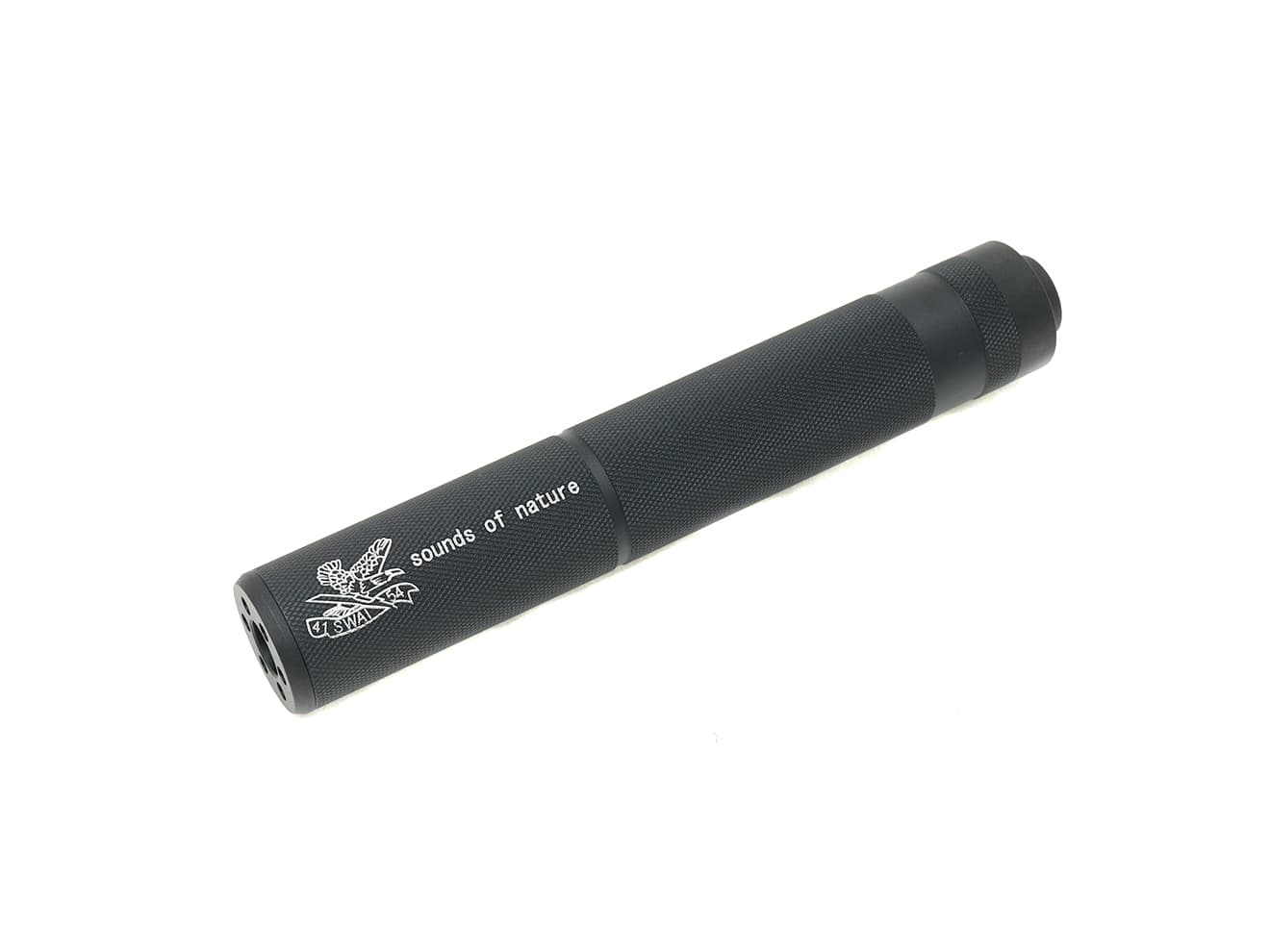 PPS アルミサイレンサーKnurling 197mm BushMaster 14mm逆ネジ  [パターン：BushMaster / Black Water / Sound of Nature / STAG ARMS / TROY / US GOVT Skeleton / VLTOR]