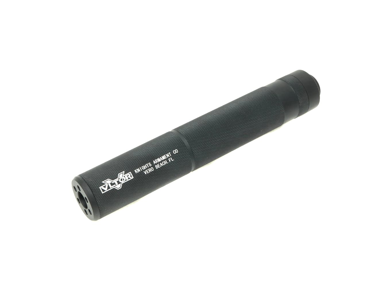 PPS アルミサイレンサーKnurling 197mm BushMaster 14mm逆ネジ  [パターン：BushMaster / Black Water / Sound of Nature / STAG ARMS / TROY / US GOVT Skeleton / VLTOR]