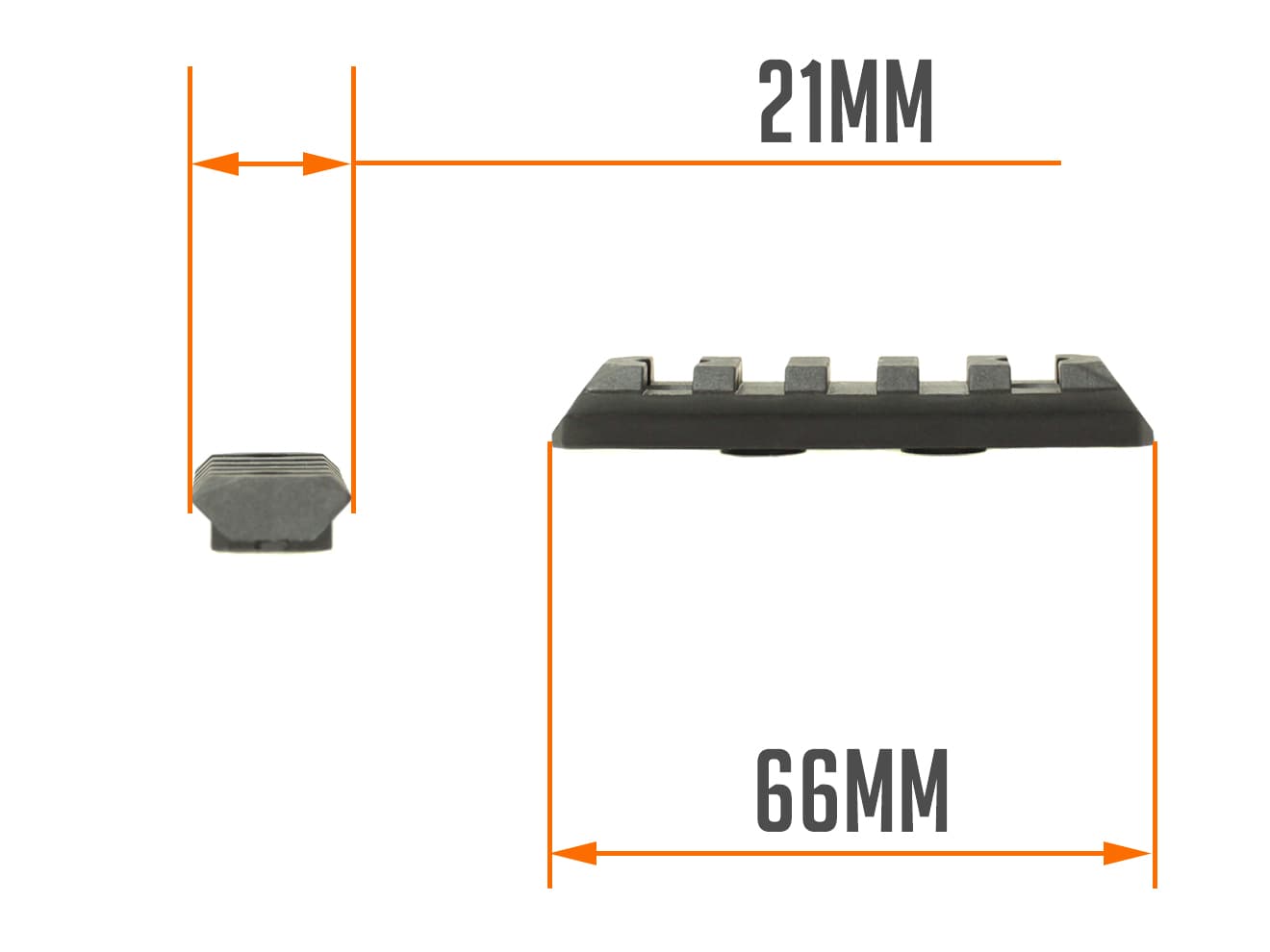 【正規品】PTS Enhanced レールセクション/Keymod  [カラー/サイズ：BK/4スロット / DE/4スロット / BK/5スロット / DE/5スロット / BK/7スロット / DE/7スロット / BK/9スロット / DE/9スロット / BK/11スロット / DE/11スロット]