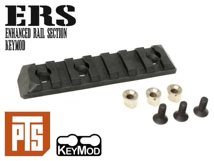【正規品】PTS Enhanced レールセクション/Keymod  [カラー/サイズ：BK/4スロット / DE/4スロット / BK/5スロット / DE/5スロット / BK/7スロット / DE/7スロット / BK/9スロット / DE/9スロット / BK/11スロット / DE/11スロット]