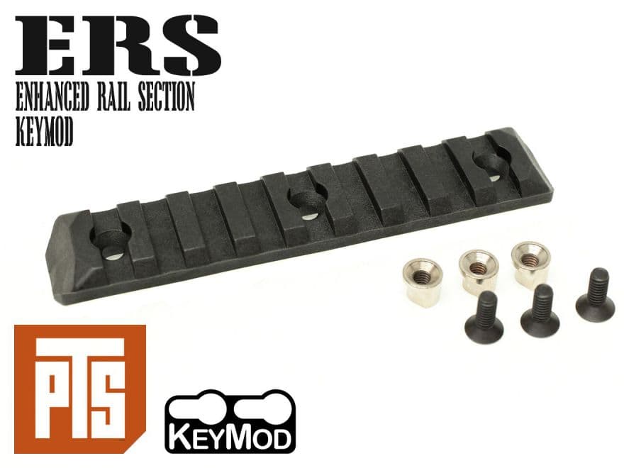 【正規品】PTS Enhanced レールセクション/Keymod  [カラー/サイズ：BK/4スロット / DE/4スロット / BK/5スロット / DE/5スロット / BK/7スロット / DE/7スロット / BK/9スロット / DE/9スロット / BK/11スロット / DE/11スロット]