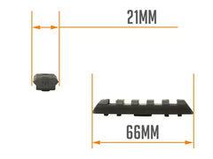 【正規品】PTS Enhanced レールセクション/M-LOK BK  [サイズ：3スロット / 5スロット / 7スロット / 9スロット / 11スロット]