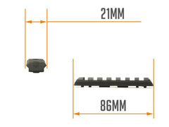 【正規品】PTS Enhanced レールセクション/M-LOK BK  [サイズ：3スロット / 5スロット / 7スロット / 9スロット / 11スロット]