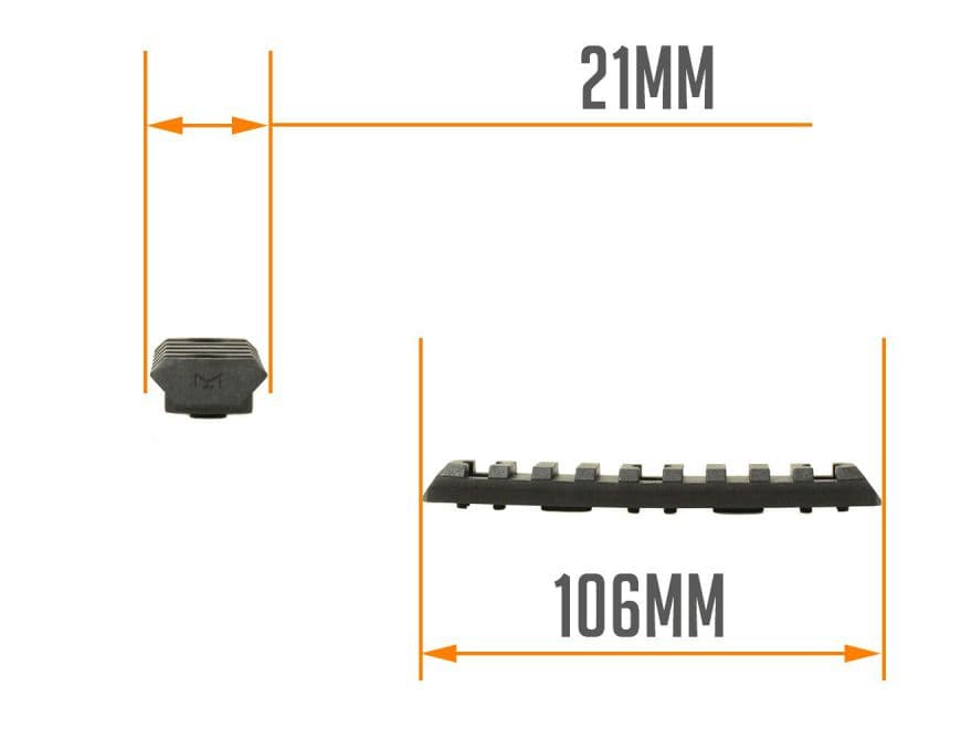 【正規品】PTS Enhanced レールセクション/M-LOK BK  [サイズ：3スロット / 5スロット / 7スロット / 9スロット / 11スロット]