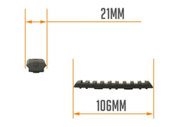 【正規品】PTS Enhanced レールセクション/M-LOK BK  [サイズ：3スロット / 5スロット / 7スロット / 9スロット / 11スロット]