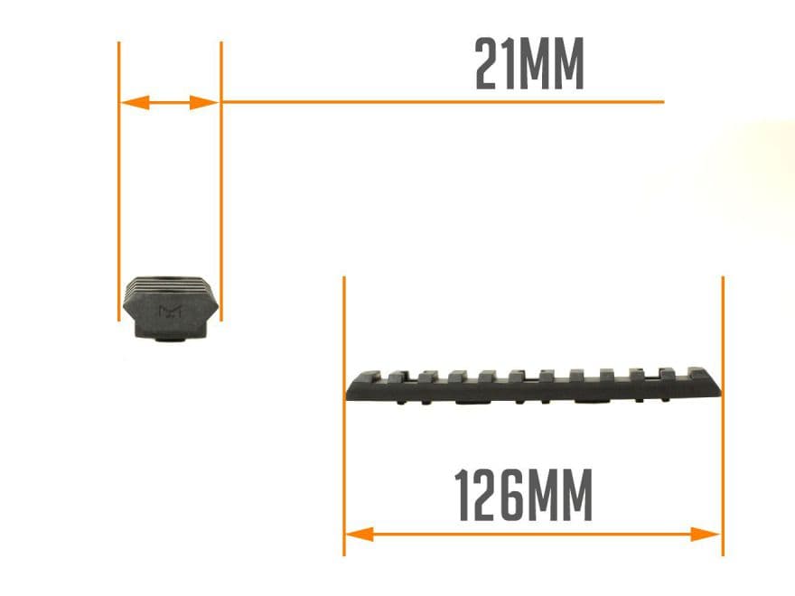 【正規品】PTS Enhanced レールセクション/M-LOK BK  [サイズ：3スロット / 5スロット / 7スロット / 9スロット / 11スロット]