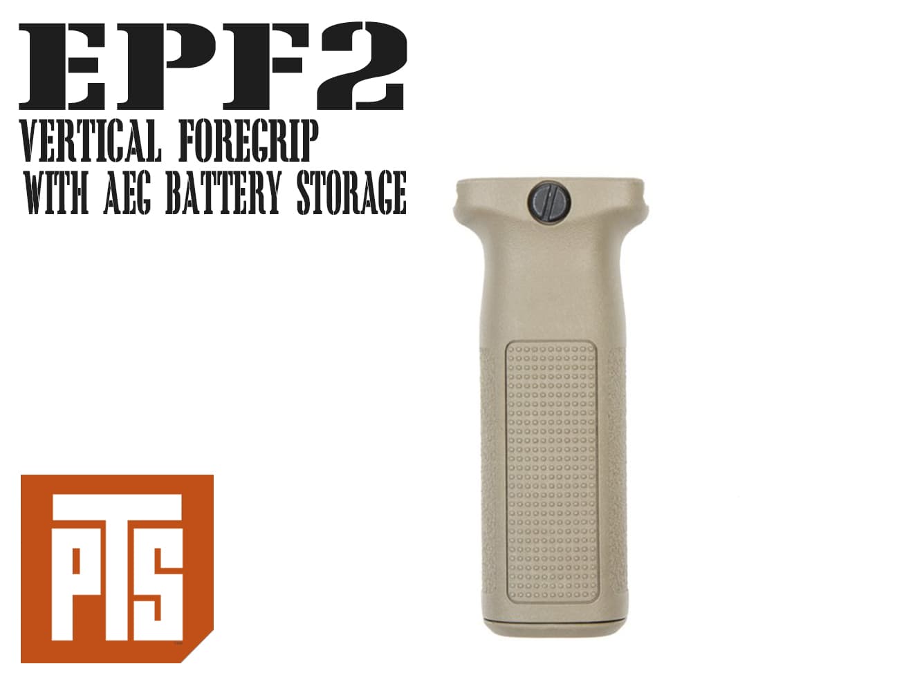 【正規品】PTS EPF2 バーティカルフォアグリップ AEGバッテリーストレージ  [カラー：ブラック / DE]