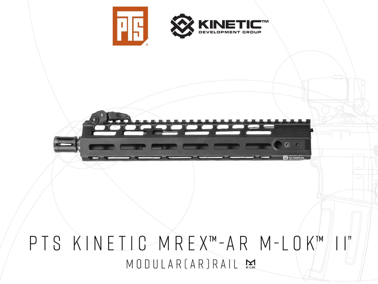 正規品】PTS Kinetic MREX-AR M-LOK モジューラルレール 11インチ