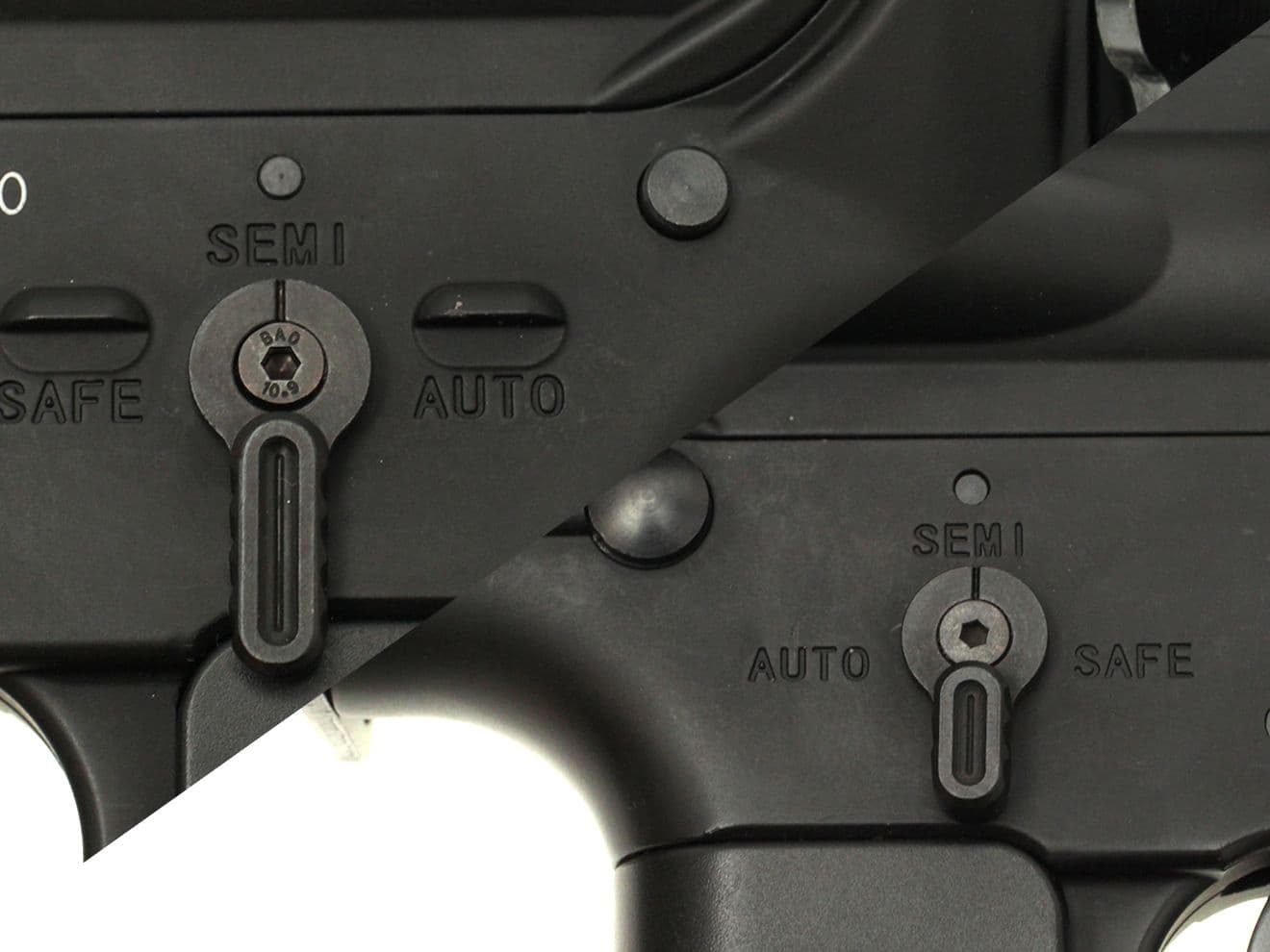【正規品】PTS BattleArms BAD-ASS アンビセーフティセレクター GBB(KSC/KWA/KM4 M4)  [カラー：ブラック / DE]
