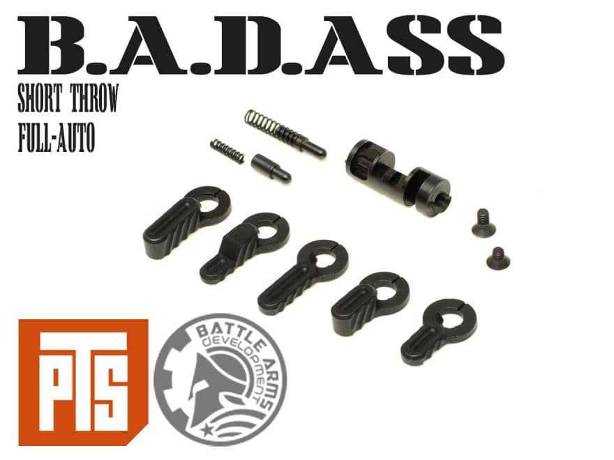 PTS BattleArms BAD-ASS アンビセーフティセレクター SST フルオート GBB(KSC/KWA/KM4 M4)  [カラー：ブラック / DE]