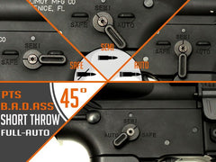 PTS BattleArms BAD-ASS アンビセーフティセレクター SST フルオート GBB(KSC/KWA/KM4 M4)  [カラー：ブラック / DE]