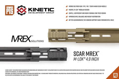 【正規品】PTS Kinetic SCAR MREX M-Lok 4.9インチ エクステンションレール [カラー：ブラック / DE]