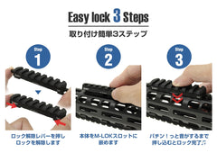 【正規品】PTS Kinetic M-LOK QD レールアダプター [スロット：3スロット / 7スロット]