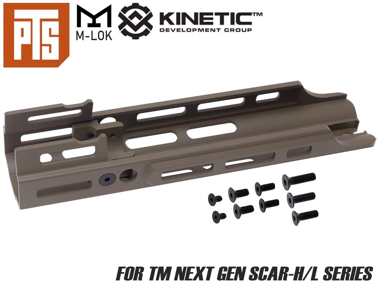 PTS Kinetic SCAR MREX M-Lok Mk.2 エクステンションレール [カラー・サイズ：BK・4.25インチ / DE・4.25インチ / BK・2.2インチ / DE・2.2インチ]