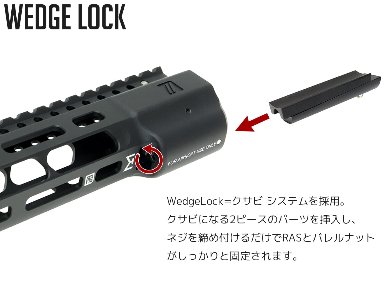 【正規品】PTS ZEV WedgeLock M-LOK レールハンドガード [サイズ：9.5インチ / 12インチ / 14インチ]