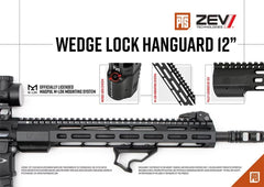 【正規品】PTS ZEV WedgeLock M-LOK レールハンドガード [サイズ：9.5インチ / 12インチ / 14インチ]
