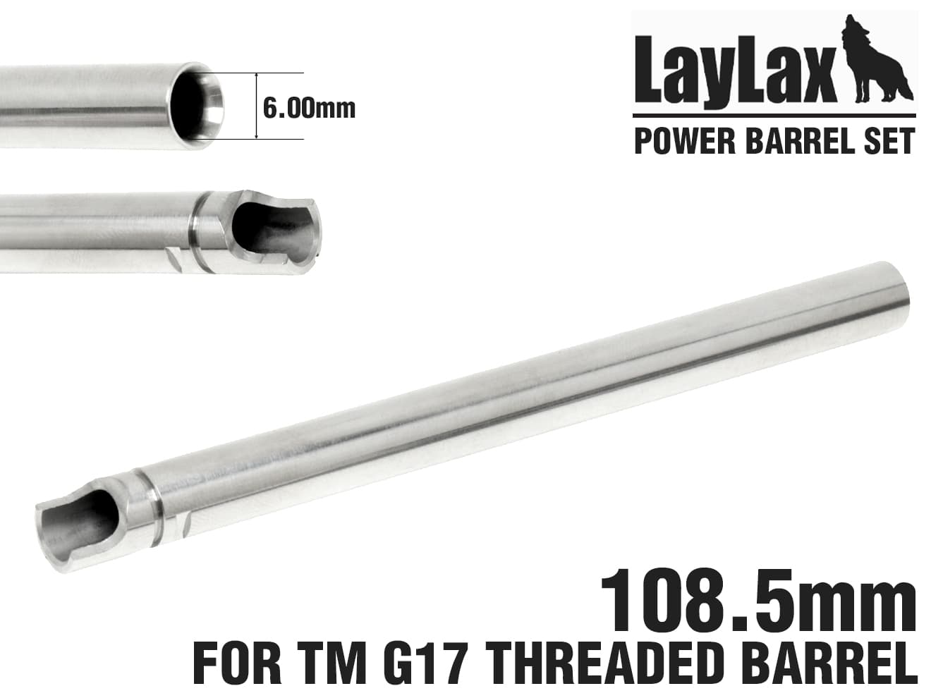 【正規品】PTS ZEV ステンレススレッドバレル & Laylax パワーバレル コンボセット G17 [カラー：ブラック / シルバー / ブロンズ]