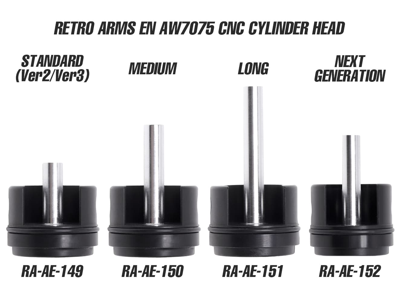 RETRO ARMS EN AW7075 CNC シリンダーヘッド [タイプ：A スタンダード(Ver2/Ver3) / B ミディアム / C  ロング / 次世代専用] | ミリタリーベース – ミリタリーベース - MILITARY BASE -