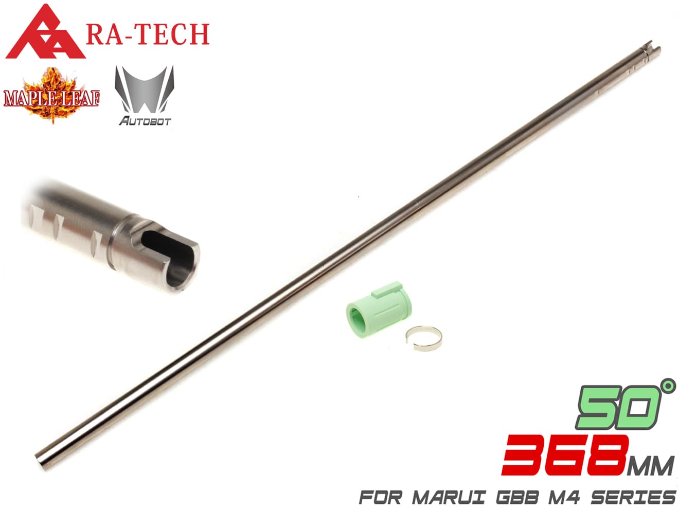 RA-TECH 6.02 TNインナーバレル 368mm＆ AUTOBOT チャンバーパッキンセット [パッキン硬度：50° / 60° / 70°]