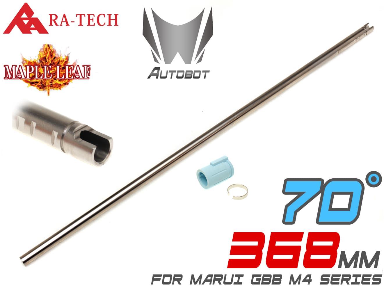 RA-TECH 6.02 TNインナーバレル 368mm＆ AUTOBOT チャンバーパッキンセット [パッキン硬度：50° / 60° / 70°]