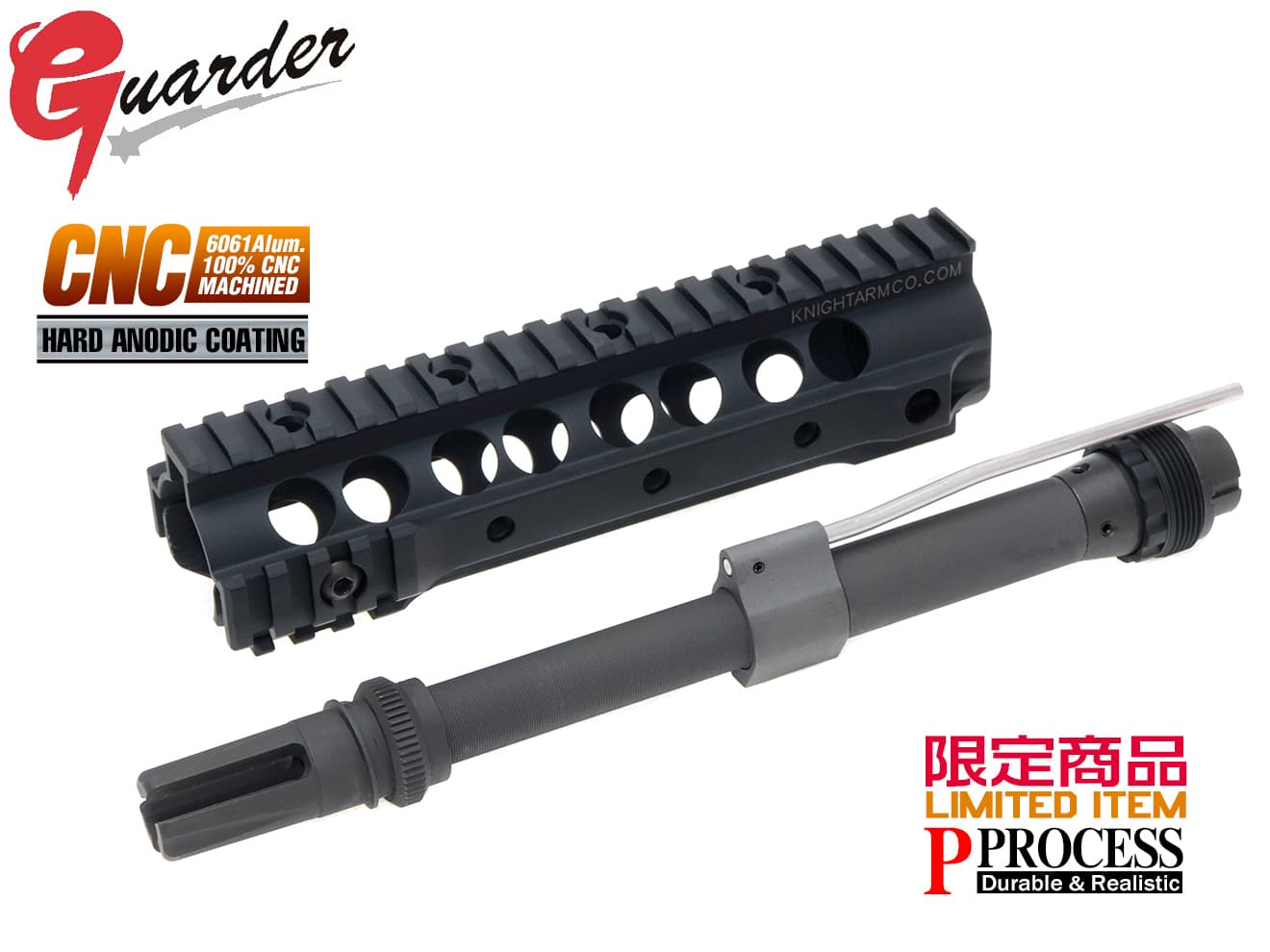 GUARDER KACタイプ URX3 8.0インチRASキット BK for M4 [適合機種：STD電動 ・ KWA ERG / KSC GBB]